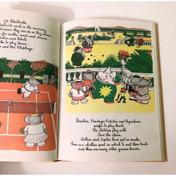 Vtg Double Book Babar The King and Grimms Fairy Tales Dandelion Library - Picture 11 of 16